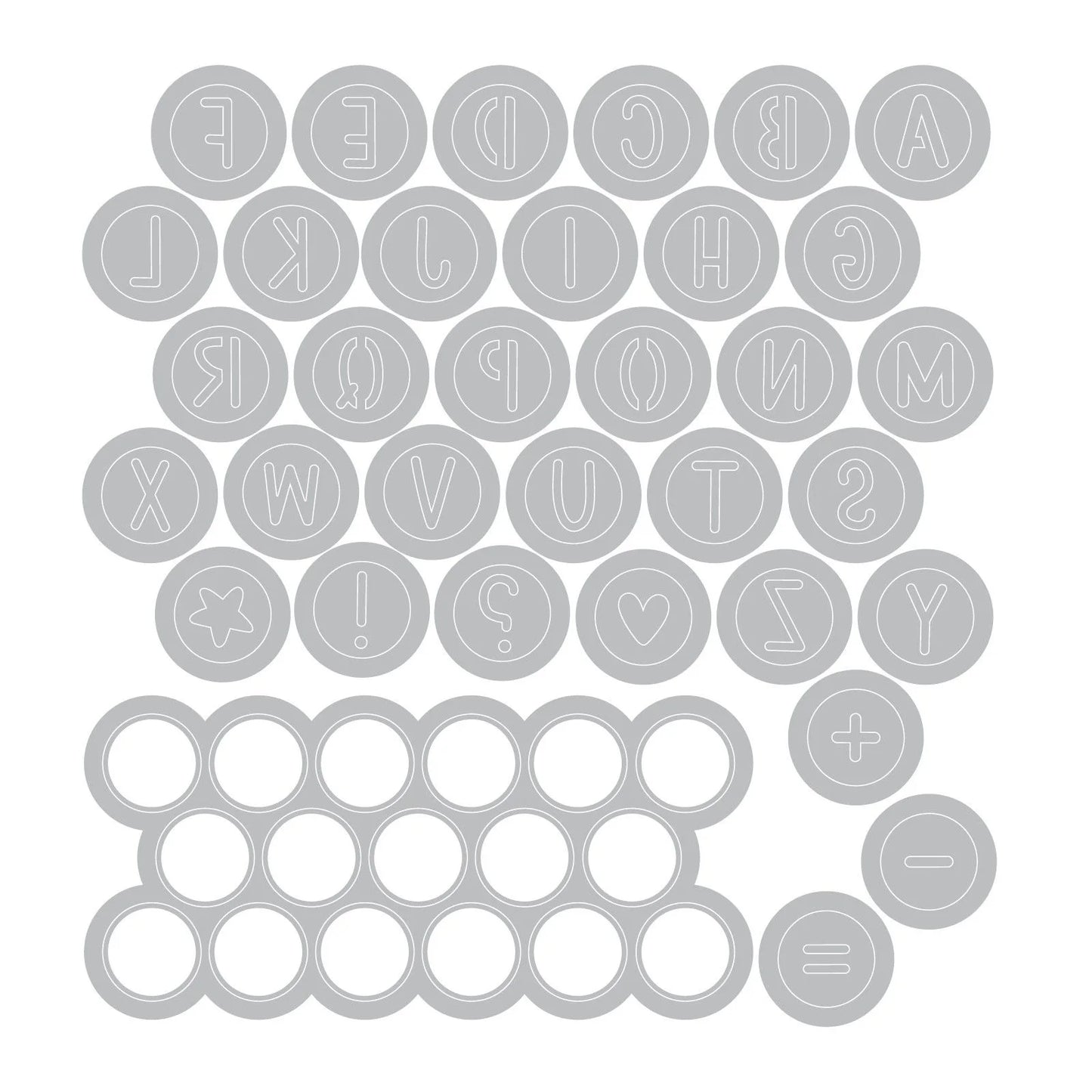 Sizzix - Thinlits Dies Alphabet Beads by Letters by Shells