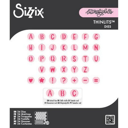 Sizzix - Thinlits Dies Alphabet Beads by Letters by Shells
