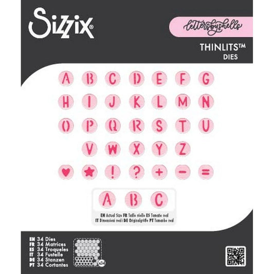 Sizzix - Thinlits Dies Alphabet Beads by Letters by Shells