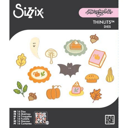 Sizzix - Thinlits Dies Cozy Fall Favorites by Letters by Shells