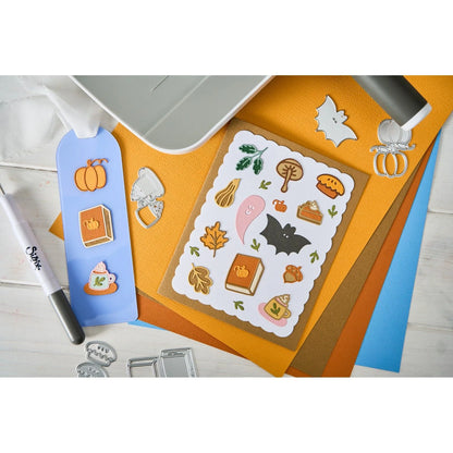 Sizzix - Thinlits Dies Cozy Fall Favorites by Letters by Shells