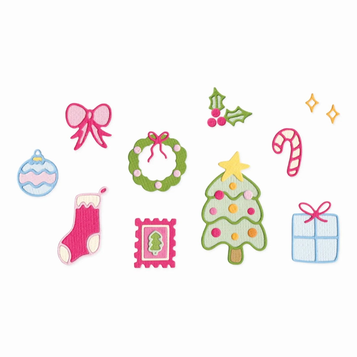 Sizzix -  Thinlits Dies Holiday Cheer by Letters by Shells