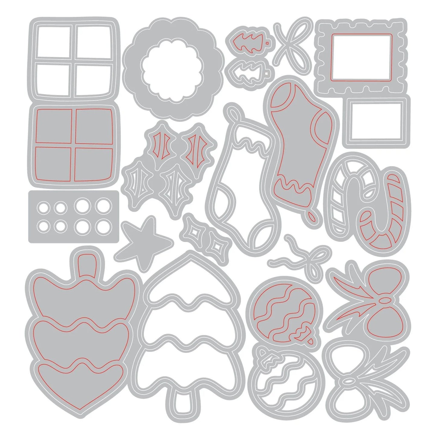 Sizzix -  Thinlits Dies Holiday Cheer by Letters by Shells