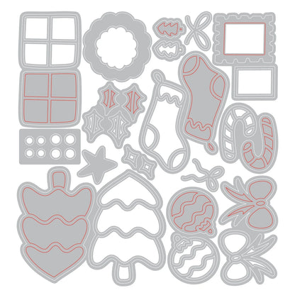 Sizzix -  Thinlits Dies Holiday Cheer by Letters by Shells