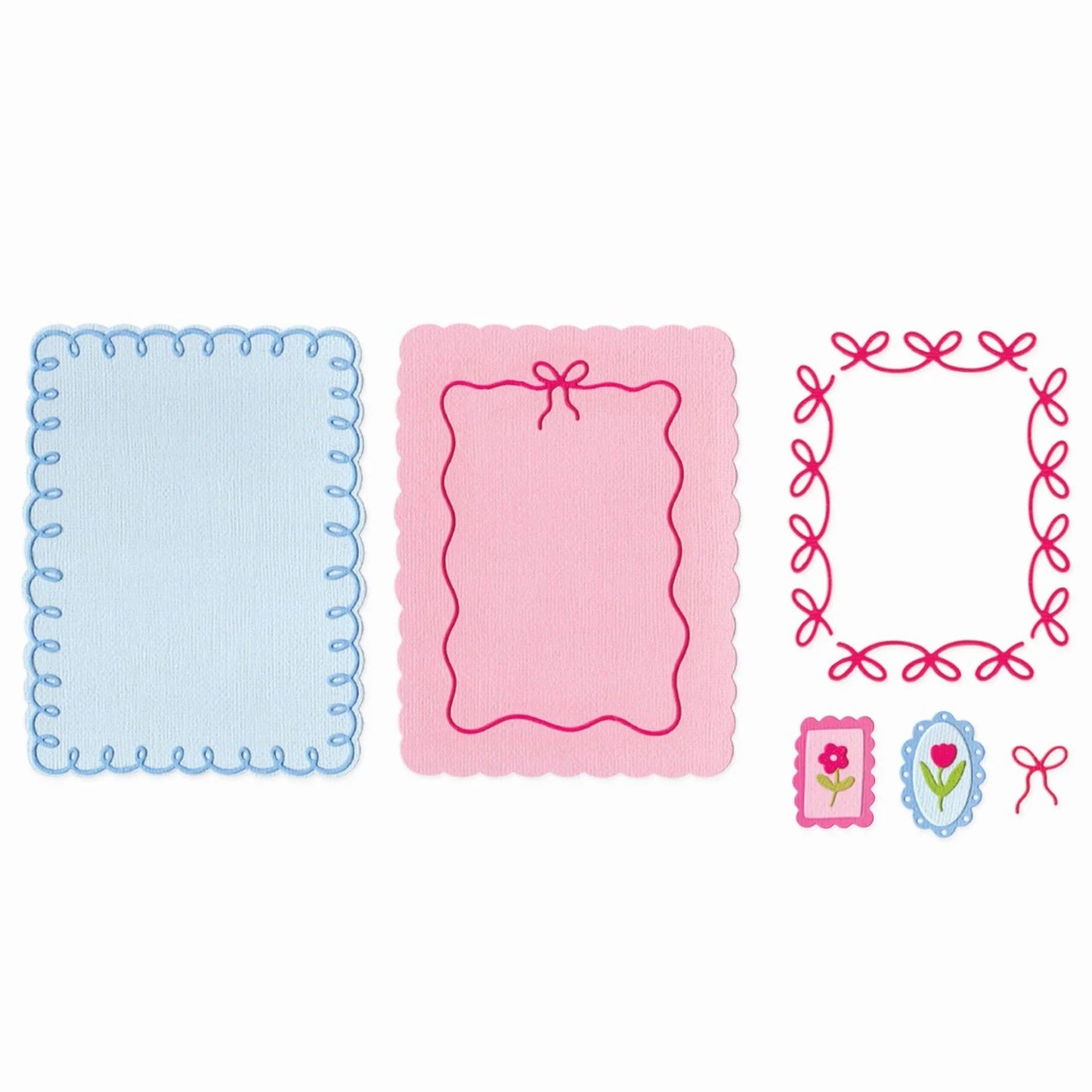 Sizzix - Thinlits Dies Loops, Bows & Frames by Letters by Shells