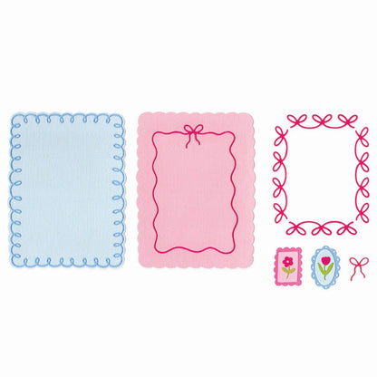 Sizzix - Thinlits Dies Loops, Bows & Frames by Letters by Shells