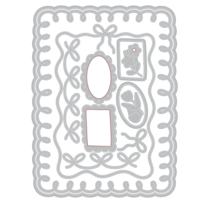 Sizzix - Thinlits Dies Loops, Bows & Frames by Letters by Shells