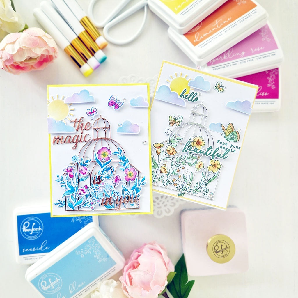Pinkfresh Studio -Summer Blooms Layering Stencil (4pcs)