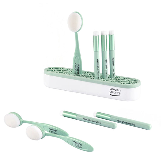 Vaessen Creative - 8 Blending Brushes + Tool Tray