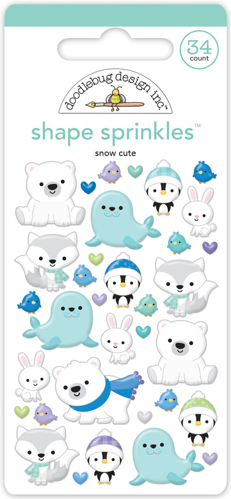 Doodlebug Design - Snow Cute Shape Sprinkles