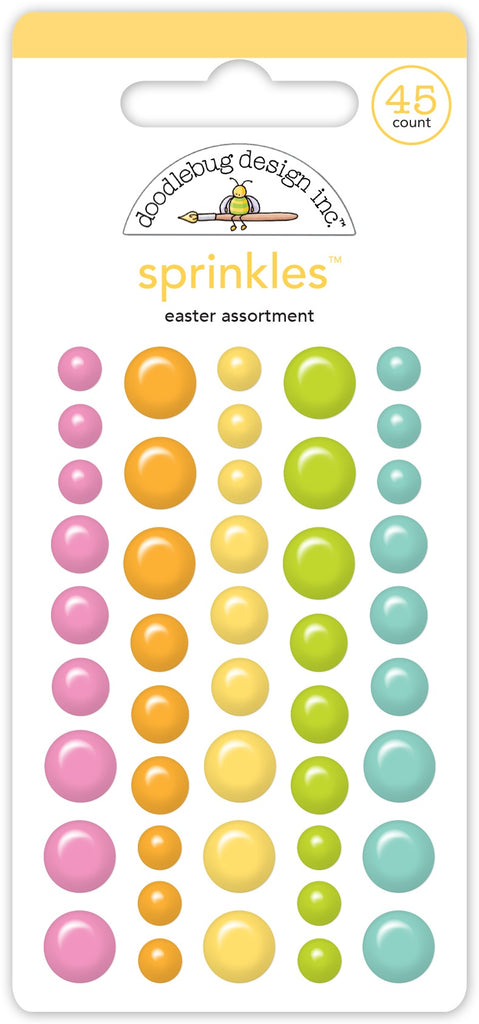 Doodlebug - Sprinkles Adhesive Enamel Shapes-Easter Assortment