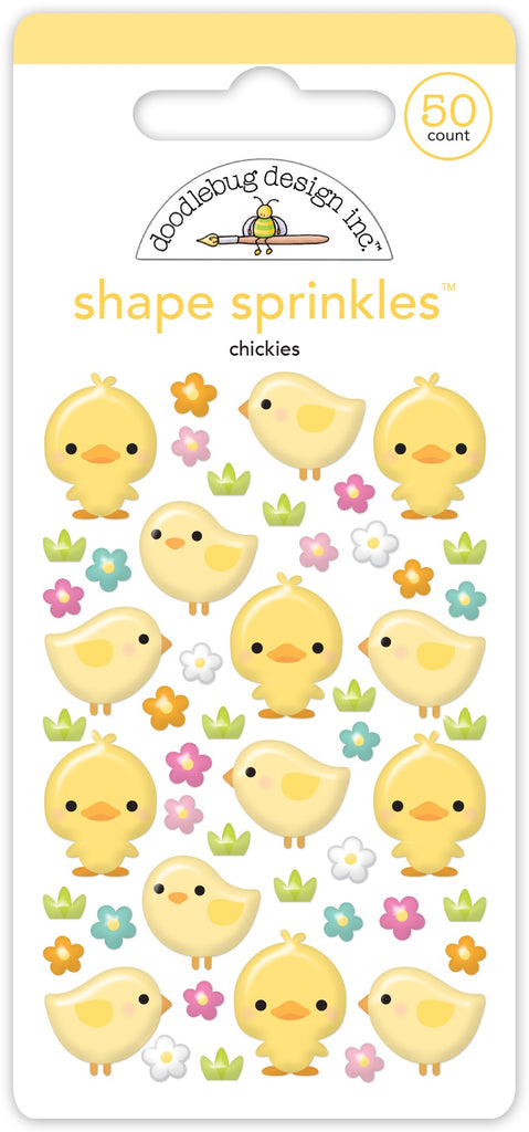 Doodlebug - Sprinkles Adhesive Enamel Shapes-Chickies