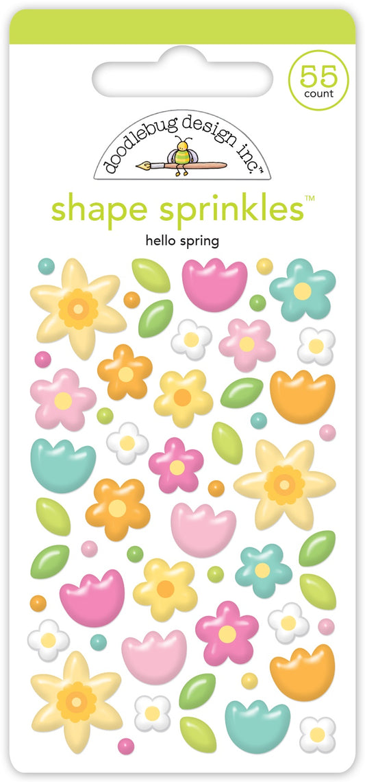 Doodlebug Design - Bunny Hop Hello Spring Shape Sprinkles