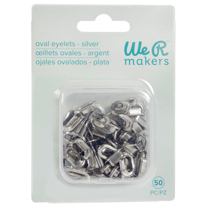 We R Makers - Crop-A-Dile Oval Eyelets Silver (50pcs)