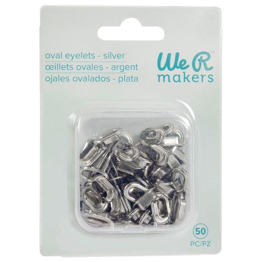 We R Makers - Crop-A-Dile Oval Eyelets Silver (50pcs)