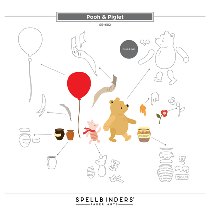 Spellbinders - Pooh & Piglet Etched Dies