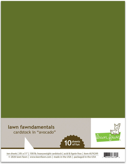 Lawn Fawn - Avocado Cardstock
