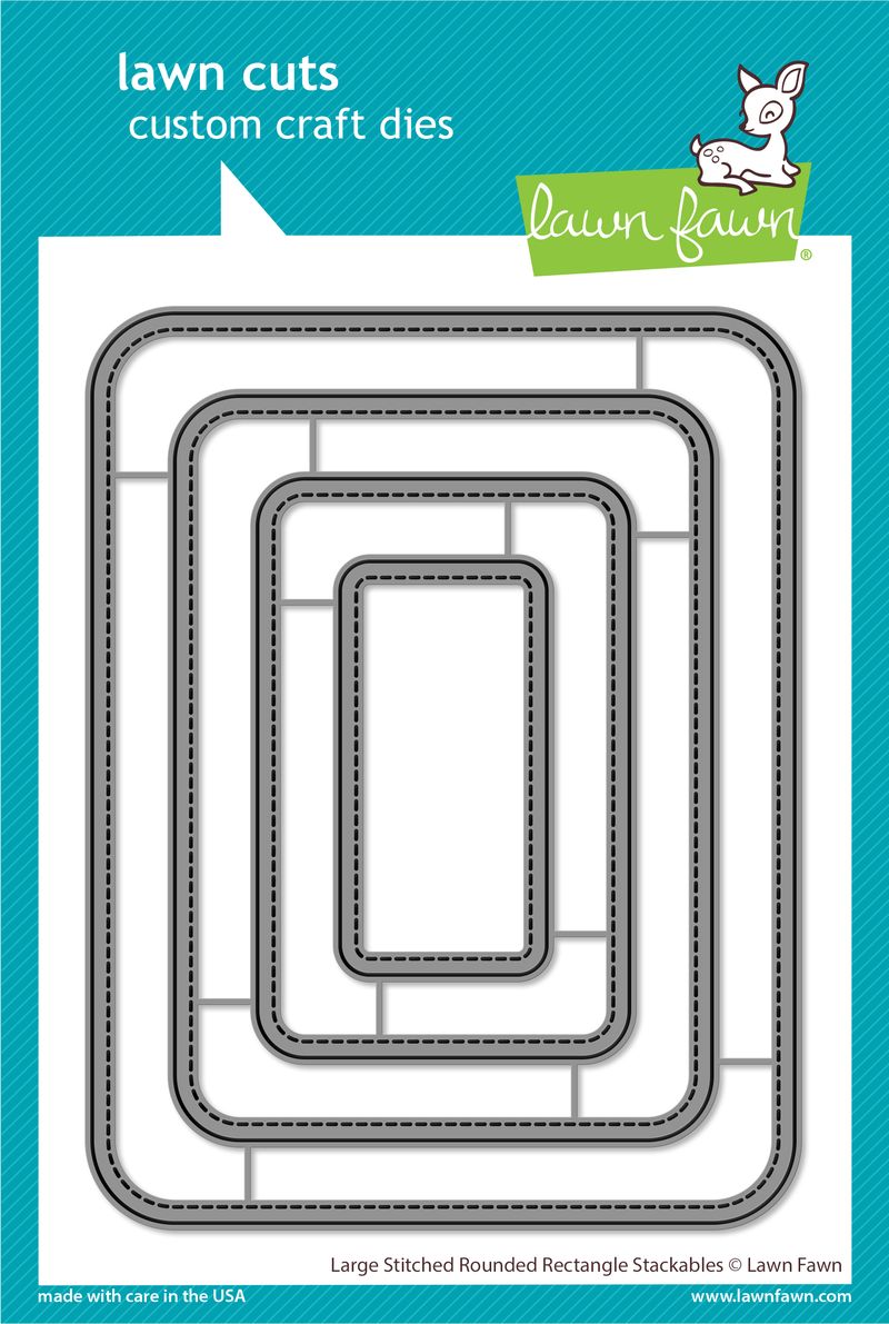 Lawn Fawn - Large Stitched Rounded Rectangle Stackables
