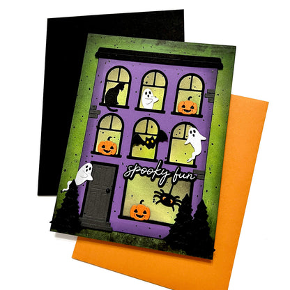 Spellbinders - Cuckoo Cottage Etched Dies Halloween Tick Tock