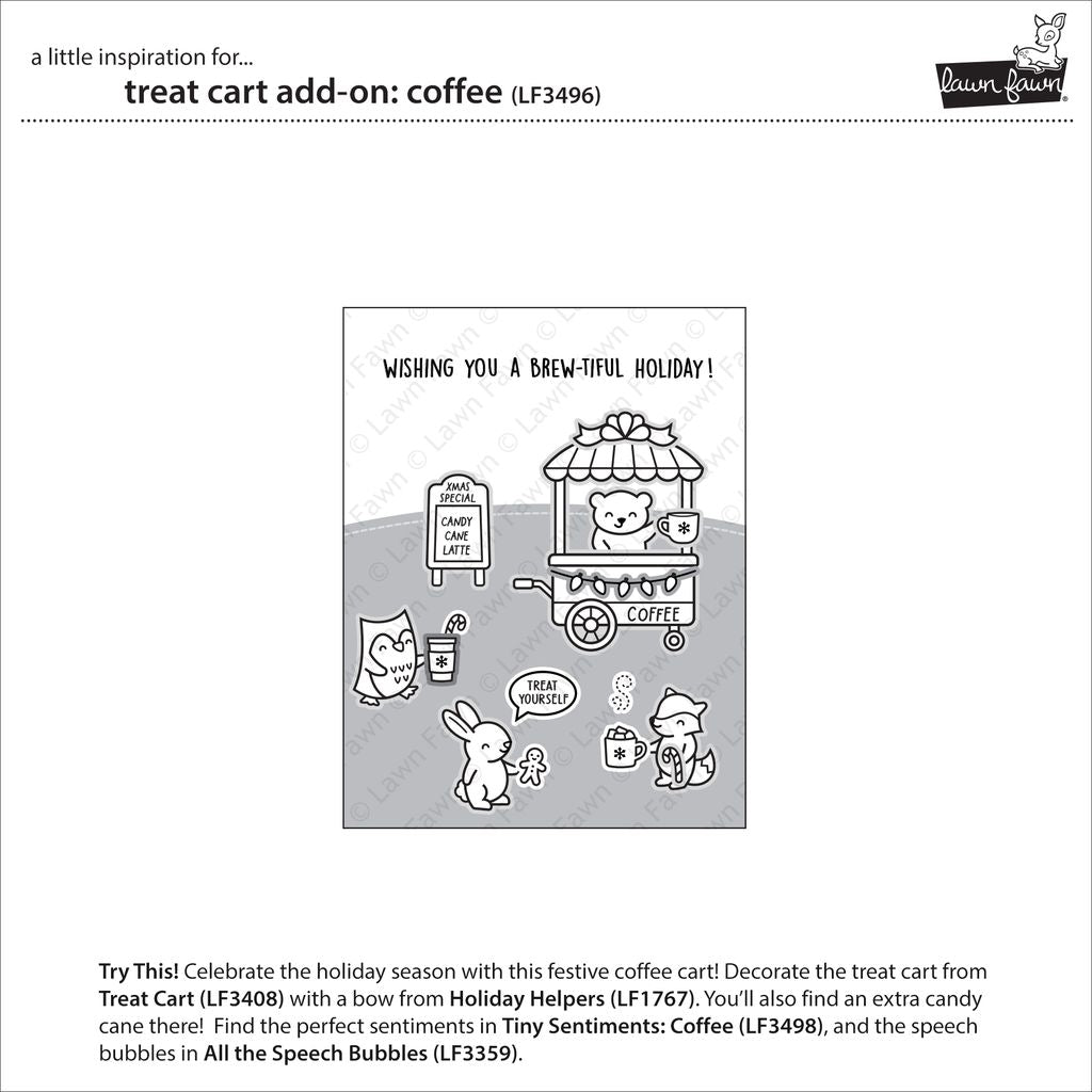 Lawn Fawn - Treat Cart Add-On: Coffee