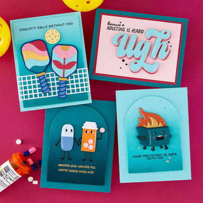 Spellbinders - This Is Life Clear Stamp & Die Set Ugh
