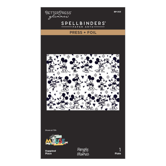 Spellbinders - Classic Mouse Wedding Press + Foil Plate Happiest Place