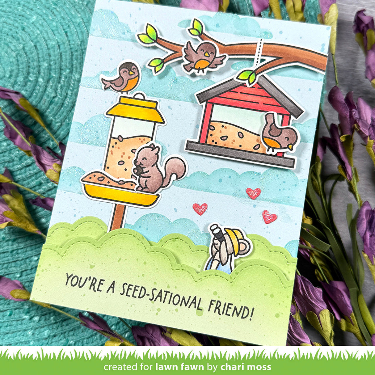 Lawn Fawn - Backyard Bird Feeder Add-On