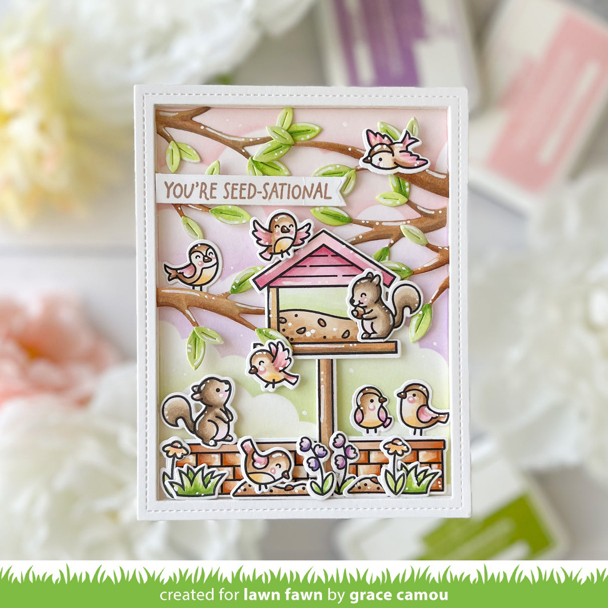 Lawn Fawn - Backyard Bird Feeder Add-On