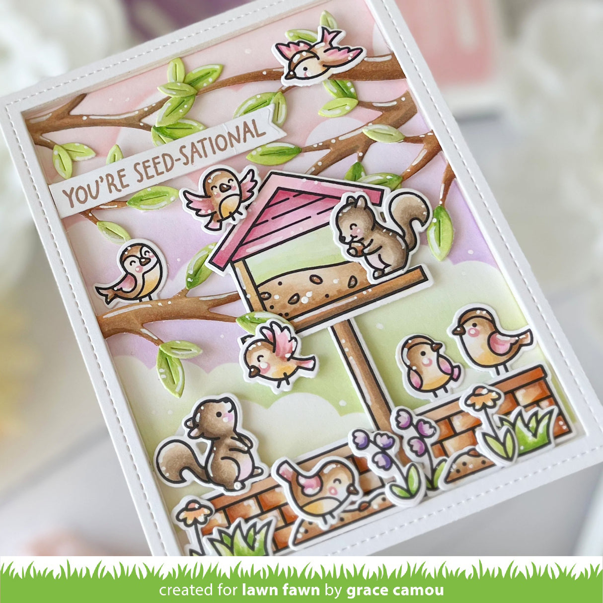 Lawn Fawn - Backyard Bird Feeder Add-On