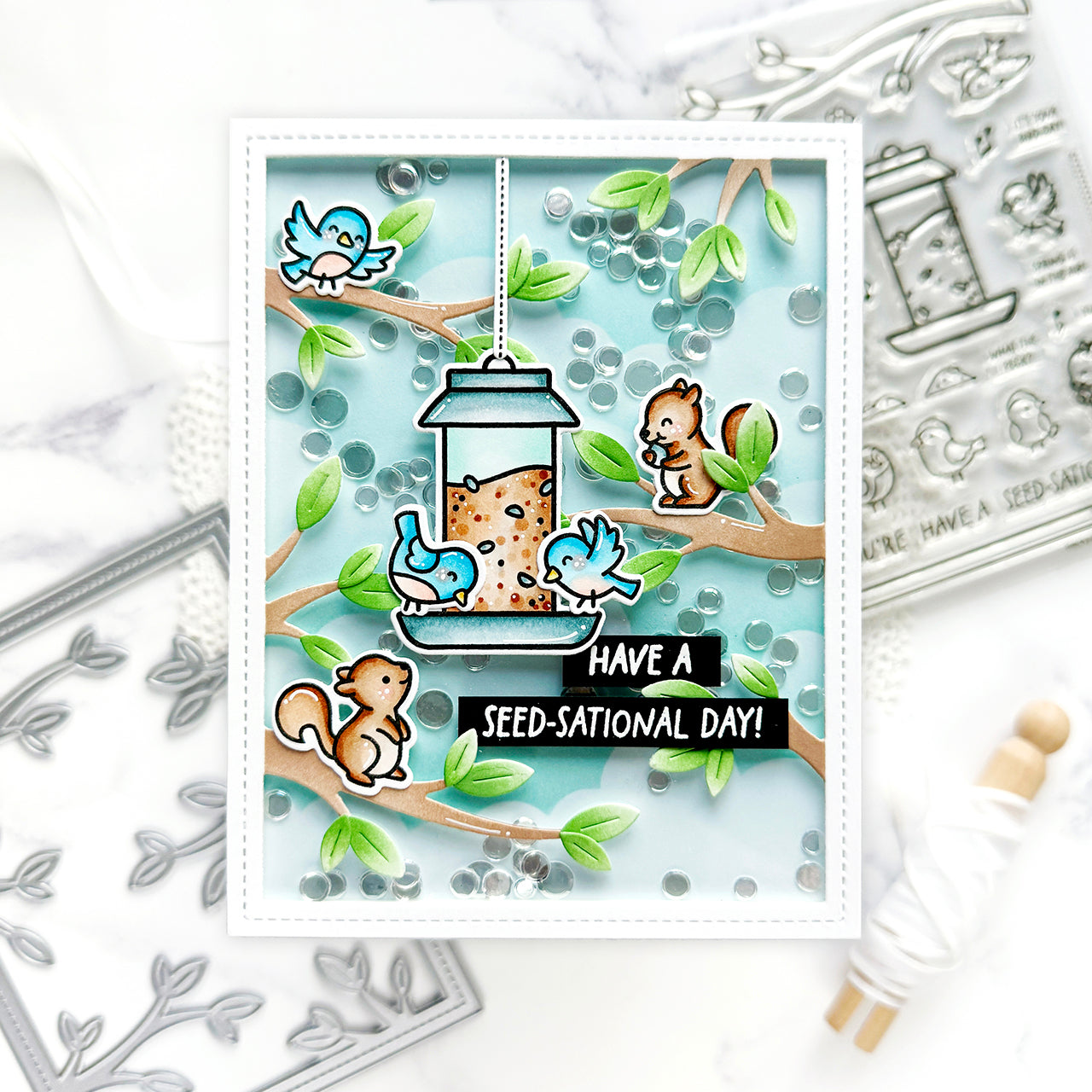 Lawn Fawn - Backyard Bird Feeder Add-On