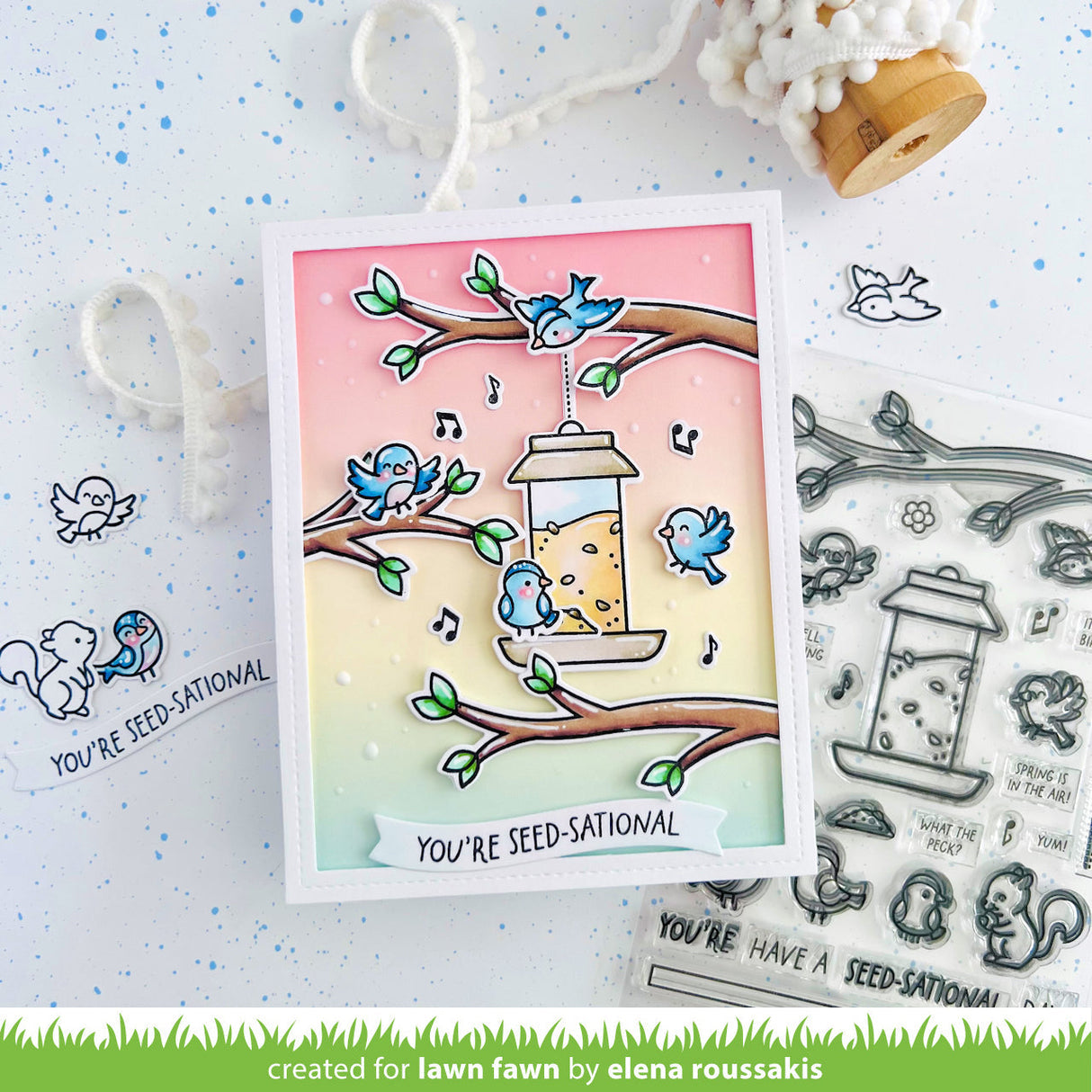 Lawn Fawn - Backyard Bird Feeder