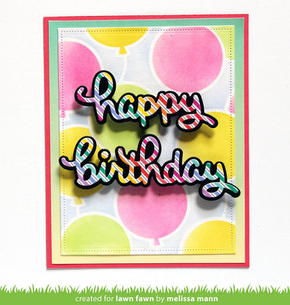 Lawn Fawn - Scripty Happy Outline Add-On