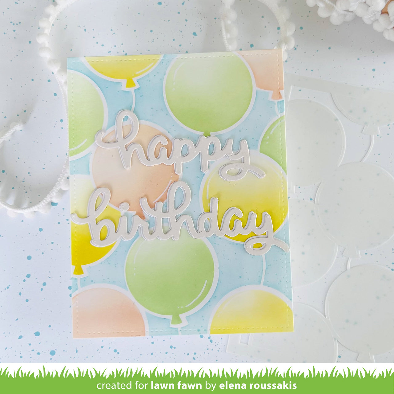 Lawn Fawn - Balloon Background Stencils (4pcs)