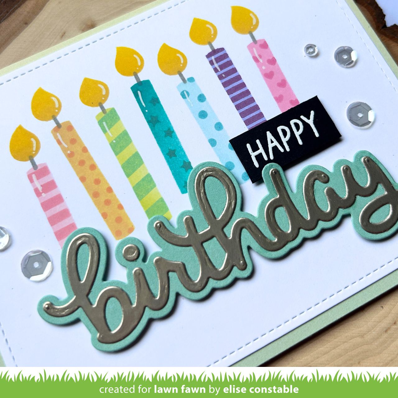 Lawn Fawn - Birthday Candles Stencils (3pcs)