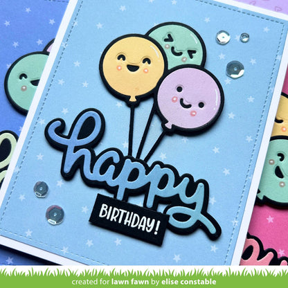 Lawn Fawn - Scripty Happy Outline Add-On