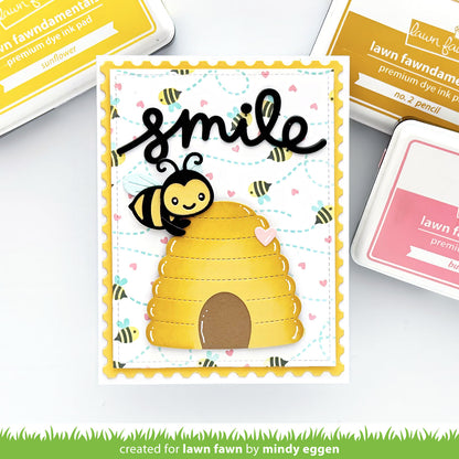 Lawn Fawn - Bee Happy Background Stencils (4pcs)