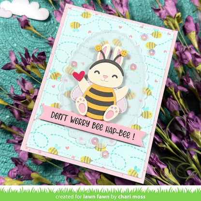 Lawn Fawn - Bee Happy Background Stencils (4pcs)