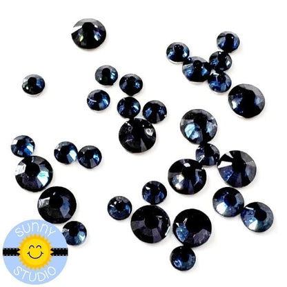 Sunny Studio Stamps Blue Sapphire Jewels Crystals Rhinestones for Cardmaking, Scrapbooking & Paper Crafts SSEMB-306