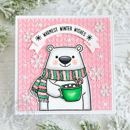 Sunny Studio - Cable Knit Embossing Folder
