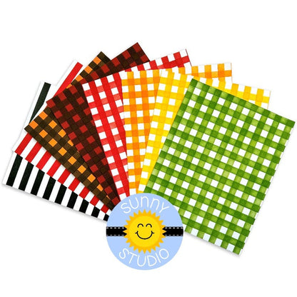 Sunny Studio - Diagonal & Straight Stripes Stencils (2pcs)