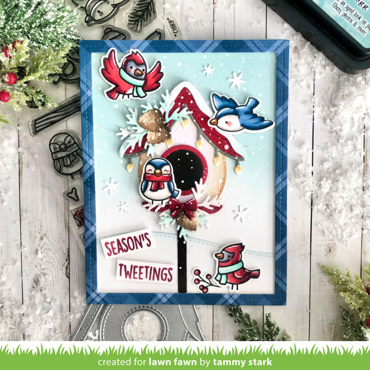 Lawn Fawn - Build-A-Birdhouse Christmas Add-On