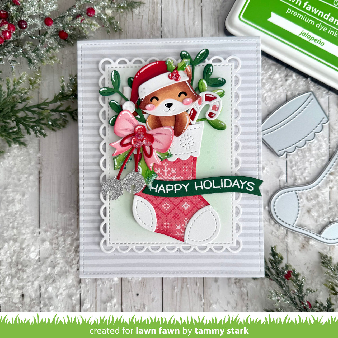 Lawn Fawn - Build-A-Critter Christmas Accessories