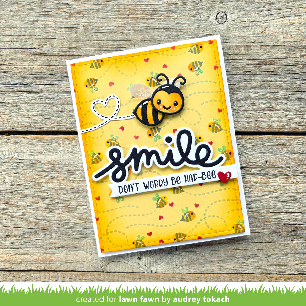 Lawn Fawn - Bee Happy Background Stencils (4pcs)