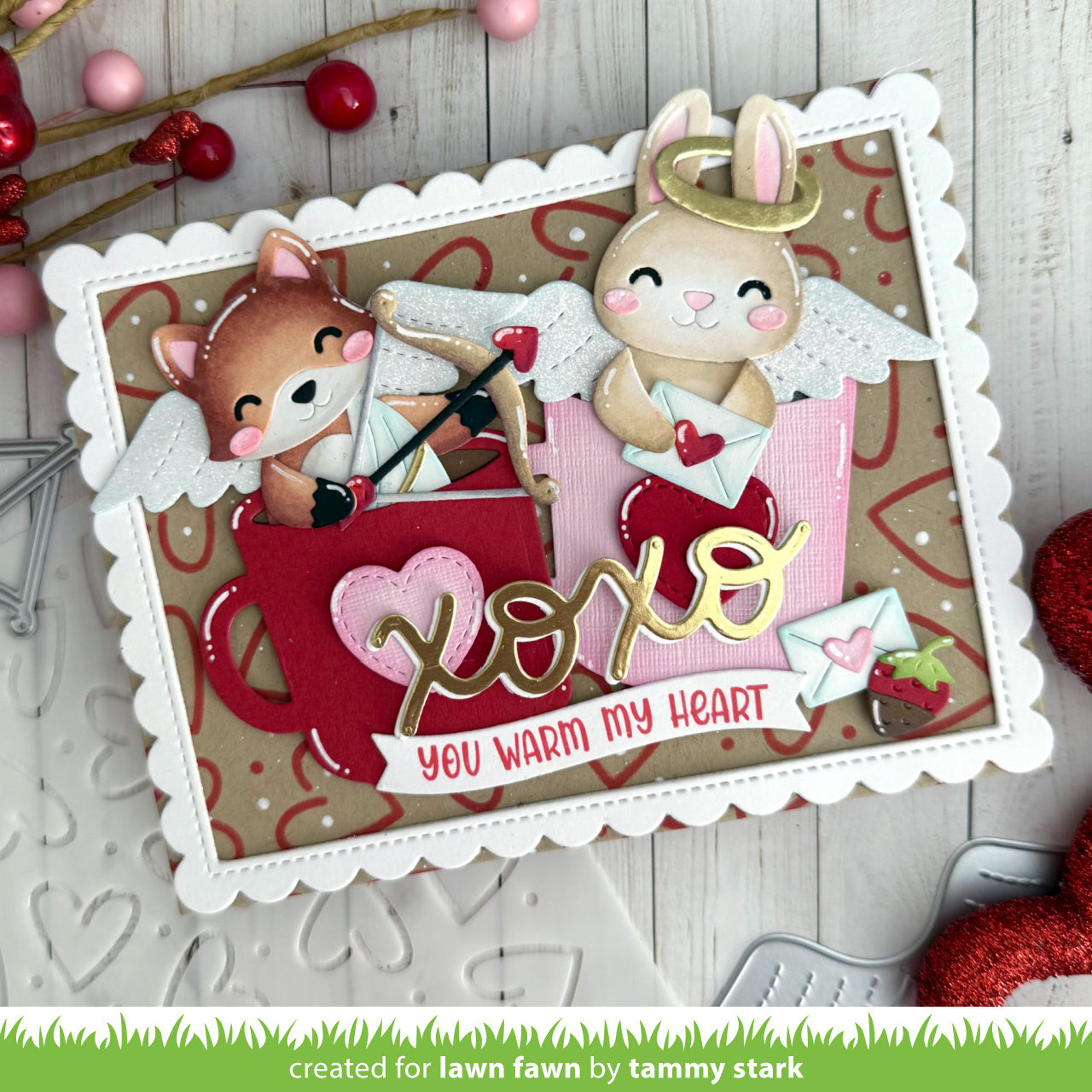 Lawn Fawn - Outline Hearts Stencil