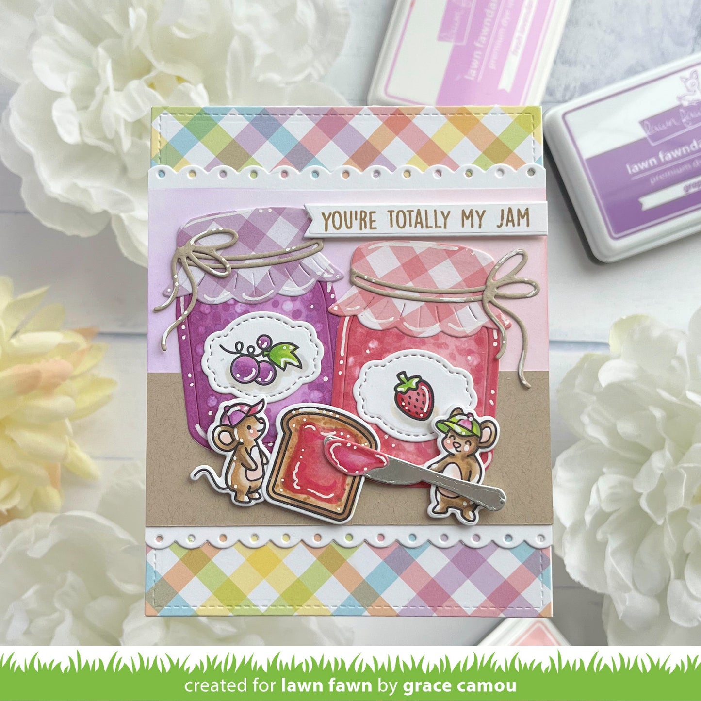 Lawn Fawn - Build-A-Drink Mason Jar Jam And Honey Add-On