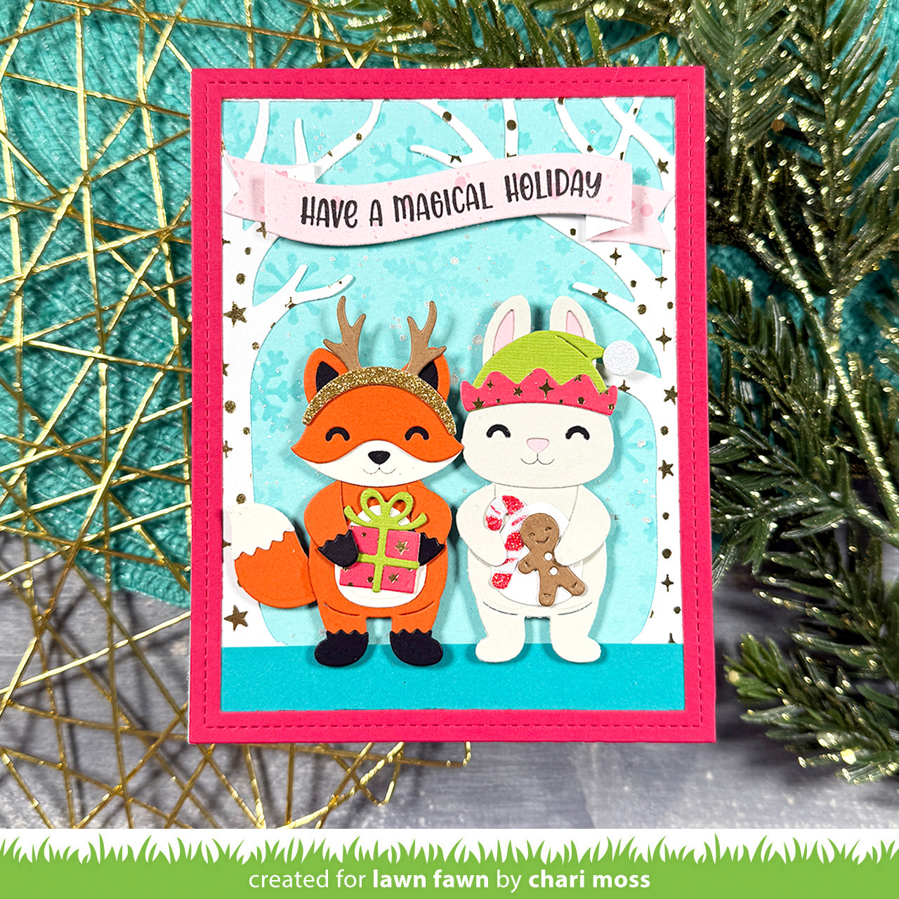 Lawn Fawn - Build-A-Critter Christmas Accessories
