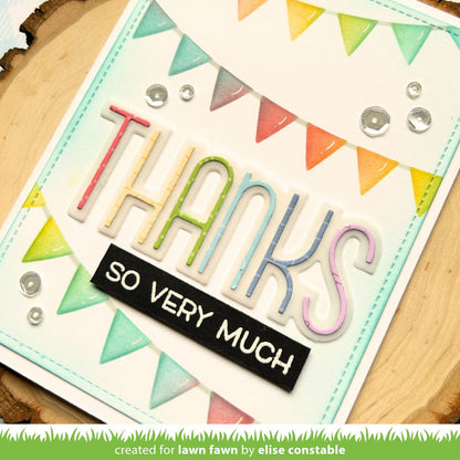 Lawn Fawn - Bunting Background Stencils (2pcs)