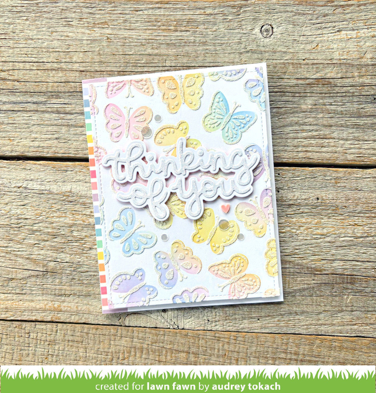 Lawn Fawn - Butterfly Background Stencils (2pcs)
