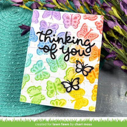 Lawn Fawn - Butterfly Background Stencils (2pcs)