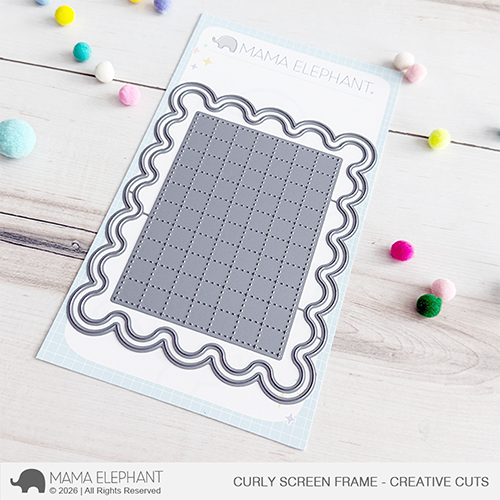 Mama Elephant -  Curly Screen Frame - Creative Cuts
